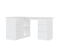 Escritorio De Esquina Madera Contrachapada Blanco 145x100x76 Cm Vidaxl