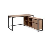 Escritorio de esquina modular en decoración de roble de 139 cm - praga