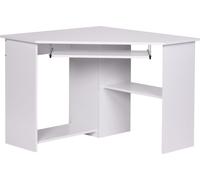 Escritorio de esquina Wohnling, mesa para ordenador, color blanco, con cajón para teclado; modelo WL1.154