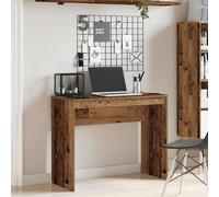 Escritorio de estilo vintage con aspecto de madera envejecida, 90x40x72 cm, fabricado en material de madera