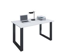 Escritorio de madera | H. 76 x W. 140 x T. 50 cm | Mesa de ordenador simple | pies hechos de metal de alta calidad | Mesa de trabajo | Muebles de oficina - Lona U