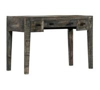 Escritorio De Madera Maciza De Mango Negro 110x50x75 Cm Vidaxl