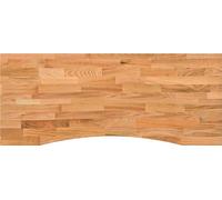 Escritorio de madera maciza de roble, color marrón claro, 120x50x2,5 cm (vidaXL)