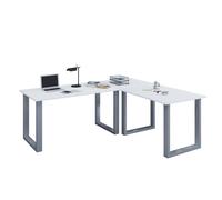 Escritorio de madera VCM | Plano de escritorio de esquina | 160x160 | Forma L Izquierda o Derecha | Placa de mesa de trabajo 80 cm de profundidad | Muebles de oficina de mesa de ordenador - Lona U