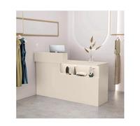 Escritorio de recepción esquinero con cajones con cerradura, mesa de computadora para pago, vestíbulo, salón, oficina en casa, muebles modernos de recepción