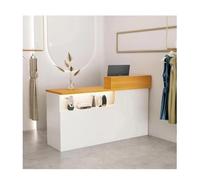 Escritorio de recepción esquinero con cajones con cerradura, mesa de computadora para pago, vestíbulo, salón, oficina en casa, muebles modernos de recepción