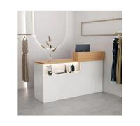 Escritorio de recepción esquinero con cajones con cerradura, mesa de computadora para pago, vestíbulo, salón, oficina en casa, muebles modernos de recepción