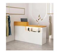 Escritorio de recepción esquinero con cajones con cerradura, mesa de computadora para pago, vestíbulo, salón, oficina en casa, muebles modernos de recepción