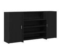 Escritorio De Recepción Roble Negro 200x50x103,5 Cm Madera De Ingeniería Vidaxl