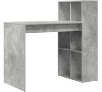 Escritorio de vidaXL, color gris, con estructura de hormigón y tablero de aglomerado, dimensiones: 108 x 55 x 103,5 cm