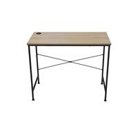 Escritorio Deck orificio pasacables negro/natural 72x90x45 cm Adec Natural/black Medium