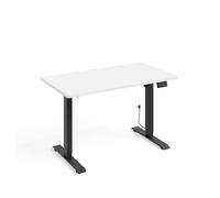 Escritorio eléctrico 120 cm ergo blanco y negro