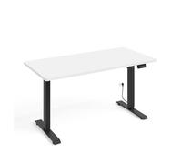 Escritorio eléctrico 140 cm ergo blanco y negro