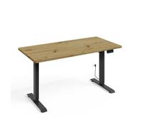Escritorio eléctrico 140 cm ergo madera y negro