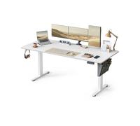 SONGMICS Escritorio Eléctrico, 80 x 180 x (72-120) cm | Ajustable sin Escalonamiento, Memoria con 4 Alturas, Tablero Empalmado, Blanco Nube y Blanco Mate, Colección BALOK LSD138W01