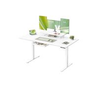 Escritorio eléctrico ajustable con soporte y cajón