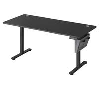 Escritorio eléctrico de pie con organizador de tela, ajustable, de 70 x 160 x 72-120 cm
