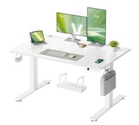 Escritorio eléctrico regulable con memoria y puerto Type-C, 120 x 80 x (72-120) cm, blanco