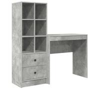 vidaXL Escritorio 125,5 x 40 x 127 cm 2 uds. Multicolor Gris hormigón