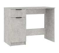 Escritorio gris hormigón de vidaXL, 100x50x75 cm, fabricado en material de madera