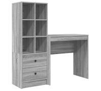 vidaXL Escritorio 125,5 x 40 x 127 cm 2 uds. Multicolor Gris sonoma