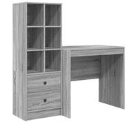 vidaXL Escritorio 125,5 x 50 x 127 cm 2 uds. Multicolor Gris sonoma