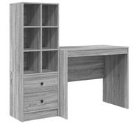 vidaXL Escritorio 135,5 x 50 x 127 cm 2 uds. Multicolor Gris sonoma