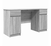 vidaXL Escritorio Gris Sonoma 140 x 49 x 76 cm Madera contrachapada diseño rectangular