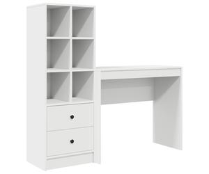 Escritorio Hedwig Max Con Estantería 6 Comportamientos + 2 Cajones Blanco