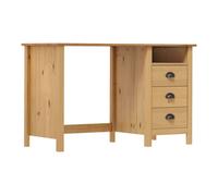 vidaXL Escritorio Hill Range con 3 cajones madera de pino 120x50x74 cm Natural Medium