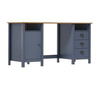 Escritorio Hill Range Madera De Pino Gris 150x50x74 Cm Vidaxl