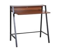 Escritorio HOMCOM para computadora, con función de atenuación de luz. Estante de estilo neo-Retro de 84L x 45l x 85H cm, color negro nuez