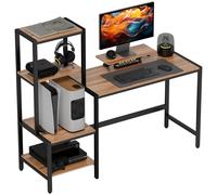 Escritorio HOMCOM para ordenador con soporte para monitor, soporte para CPU y estante para impresora