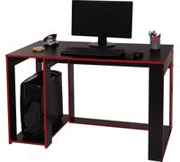 Escritorio HWC-J26, mesa para ordenador, mesa de oficina, 120x60x76 cm y rojo