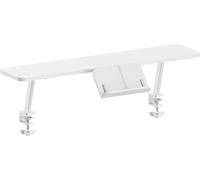 Escritorio infantil HOKO de 120x60 cm, con altura ajustable y un accesorio de escritorio de 90x20 cm, ideal para niños a partir de 6 años, con superficie de escritorio inclinable, color blanco, modelo