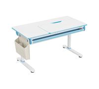 Escritorio infantil kuosa regulable en altura acero 120x60cm - azul/blanco [en.casa]