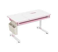 Escritorio infantil kuosa regulable en altura acero 120x60cm - rosa/blanco [en.casa]