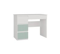 ESCRITORIO INFANTIL MODERNO MIJAS ARTESO LADO IZQUIERDO COLOR BLANCO VERDE MENTA 4 CAJONES
