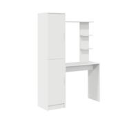 vidaXL Escritorio Julia - 2 armarios y 2 estantes, blanco - 154.5 cm