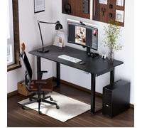 Escritorio kirkkonummi regulable en altura aglomerado 160x75cm - negro [pro.tec]
