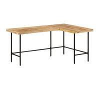 Escritorio Madera Maciza Mango Y Hierro 165x110x77 Cm Vidaxl