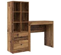 vidaXL Escritorio 125,5 x 40 x 127 cm 2 uds. Multicolor Madera envejecida