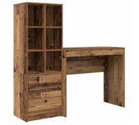 vidaXL Escritorio 135,5 x 40 x 127 cm 2 uds. Multicolor Madera envejecida
