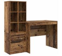 vidaXL Escritorio 135,5 x 50 x 127 cm 2 uds. Multicolor Madera envejecida
