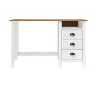 Escritorio - mesa de ordenador con 3 cajones madera de pino 120x50x74 cm