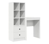 Escritorio - mesa de ordenador con almacenamiento 2 pcs blanco 45.5 x 34 x 127 cm