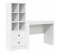 Escritorio - mesa de ordenador con almacenamiento 2 pcs blanco 90 x 50 x 76 cm