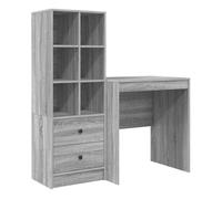 Escritorio - mesa de ordenador con almacenamiento 2 pcs gris sonoma 70 x 50 x 76 cm