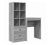 Escritorio - mesa de ordenador con almacenamiento con cajón 2 pcs gris sonoma
