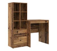 Escritorio - mesa de ordenador con almacenamiento con cajón 2 pcs madera vieja